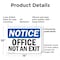 Signmission Exit Sign, Plastic, 14 in W, 10 in H, Office Not An Exit OS-2PACK-NS-P-1014-L-16284 - alternate 7